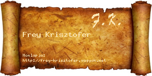 Frey Krisztofer névjegykártya