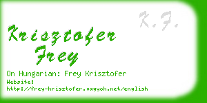 krisztofer frey business card